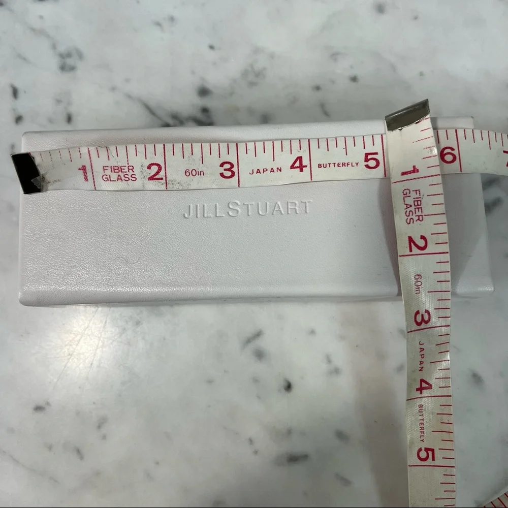 JILL STUART Eye Glass Hard Case White 6x2.5x2